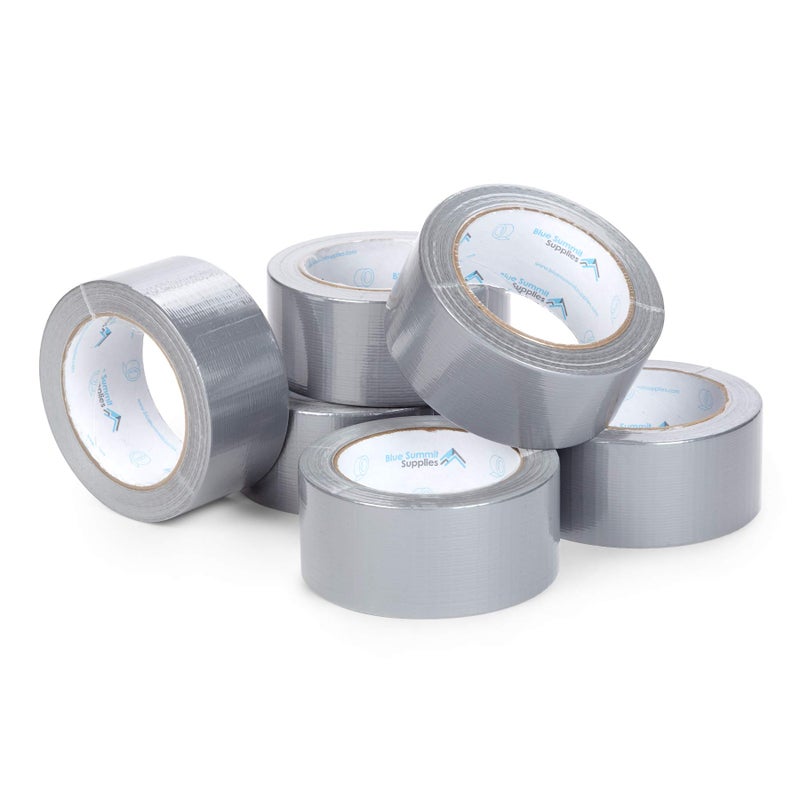 Blue Summit Supplies 6 Pack Duct Tape Multi Pack, Tear by Hand Design, Silver, Strong 7mil Thickness, Commercial Grade Strength, 30 Yard Length, 180 Total Yards Value Pack - Image 3
